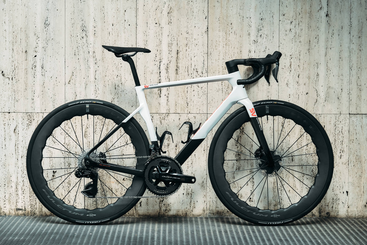 Road Bike Basso SV Sempre Veloce Shimano Dura Ace Di2 CeramicSpeed OSPW CarbonTi X-Carbo Ring Aero Rotors Fulcrum Sharq 57 complete bicycle
